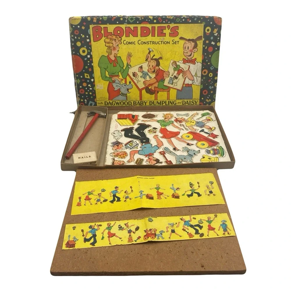 Vintage 1934 Blondie's Comic Construction‎ Set Complete with Box